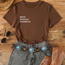 Camiseta Feminina Bruta Rustica e Sistemática 100% Algodão Leve Confortável Camiseta Feminina Bruta Rustica e Sistemática 100% Algodão Leve Confortável
