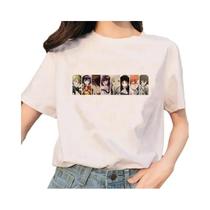 Camiseta Feminina Bungou Stray Dogs Anime Harajuku Casual Com Gola O E Manga Curta Para Meninas