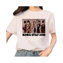 Camiseta Feminina Bungou Stray Dogs Anime Harajuku Casual Com Gola O E Manga Curta Para Meninas