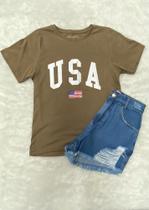 Camiseta Feminina Café USA