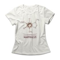Camiseta Feminina Caffeine Molecule -