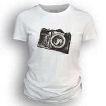Camiseta feminina - Câmera Fotográfica