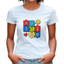 Camiseta Feminina Campanha Autismo Autista Apoio Inclusão Camiseta Feminina Campanha Autismo Autista Apoio Inclusão