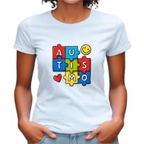 Camiseta Feminina Campanha Autismo Autista Apoio Inclusão