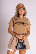 Camiseta Feminina Caramelo Califórnia Los Angeles
