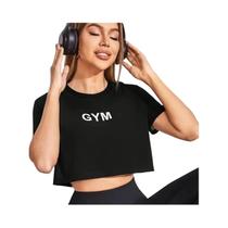 Camiseta Feminina Casual com Estampa Atlética - Manga Curta, Gola Redonda - Ideal para Academia e Treino
