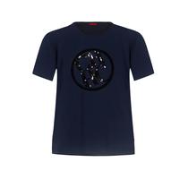 Camiseta Feminina Casual de Verão com Lantejoulas - Manga Curta - Marca de Luxo