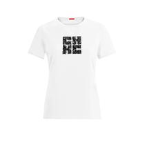 Camiseta Feminina Casual De Verão, Manga Curta, Corte Solto, Marca De Luxo