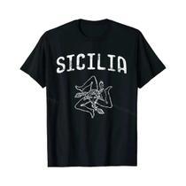 Camiseta Feminina Casual Estampada Sicily Island - Itália - Top Elegante