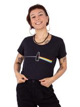 Camiseta Feminina Cerveja Pink Floyd The Dark Side Sátira
