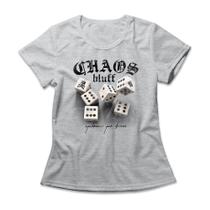 Camiseta Feminina Chaos Bluff Studio Geek Camiseta Feminina Chaos Bluff Studio Geek