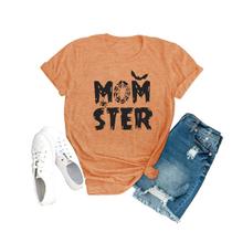 Camiseta feminina Chulianyouhuo Momster Halloween, tamanho L