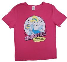 Camiseta Feminina Cinderela Manga Curta Disney