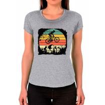 Camiseta Feminina Cinza Bike Bicicleta Ciclista 14