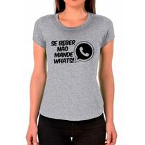 Camiseta Feminina Cinza Frases e Humor