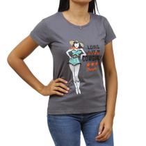Camiseta Feminina Cinza Original Wrangler 33344