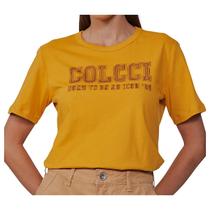 Camiseta Feminina Colcci Manga Curta Com Estampa