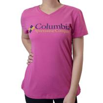 Camiseta Feminina Columbia Brand Retro Rosa - 320465