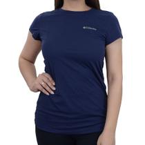 Camiseta Feminina Columbia MC Neblina Marinho - 3204 Camiseta Feminina Columbia MC Neblina Marinho - 3204
