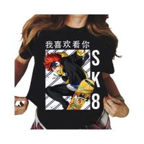 Camiseta Feminina Com Estampa De Desenho Animado Kawaii, Camiseta Casual Sk8 the Infinity Anime
