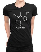 Camiseta Feminina Composição Da Cafeína Camisa Café Blusinha