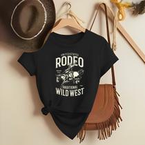 Camiseta Feminina Country Look Country T-shirt Roça Agro Rodeio Boiadeira Estamp Rodeo