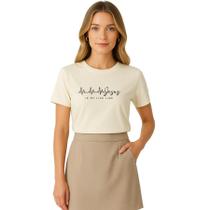 Camiseta Feminina cristão, Jesus Minha Linha de Vida, Manga Curta, Gola Redonda, Algodão, Reforço de ombro e Gola, Toque Macio Camiseta Feminina cristão, Jesus Minha Linha de Vida, Manga Curta, Gola Redonda, Algodão, Reforço de ombro e Gola, Toque Macio