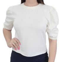 Camiseta Feminina Cropped Off White - 2372 Camiseta Feminina Cropped Off White - 2372