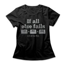Camiseta Feminina Ctrl Alt Del