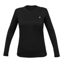 Camiseta Feminina Curtlo Active Fresh Manga Longa Preto