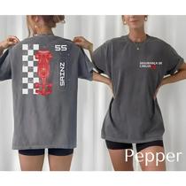 Camiseta Feminina De Algodão Carlos Sainz F1 Racing Manga Curta Camiseta Gráfica Estética Roupas