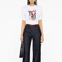 Camiseta Feminina De Algodão De Manga Curta, Elegante E Versátil, Cor Sólida, Top Solto Para