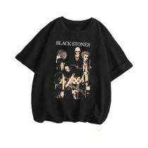 Camiseta Feminina De Anime Japonês Com Estampa De Desenho Casual Streetwear Moletom NANA Top