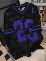 Camiseta Feminina De Verão Com Estampa De Borboleta, Decote Em V, Manga Curta Com Furos Em Malha,