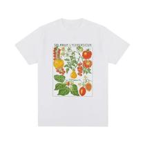 Camiseta Feminina De Verão Com Estampa De Tomate Harajuku, Manga Curta, Solta, Casual, Gola Redonda.