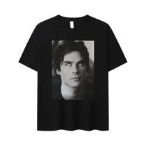 Camiseta Feminina De Verão Com Gola Redonda, Damon Salvatore, Ian Somerhalder, Programa De TV,
