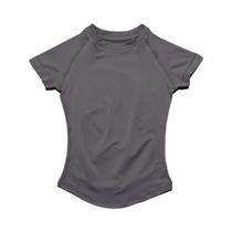 Camiseta Feminina De Verão Com Manga Curta, Gola Redonda, Respirável E Elástica Para Academia, Yoga