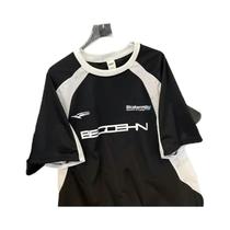 Camiseta Feminina De Verão Vintage Com Estampa De Motocicleta, Manga Curta, Moda De Rua, Combinação