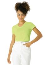 Camiseta Feminina Decote V 100% Algodão P Ao Xgg Malwee