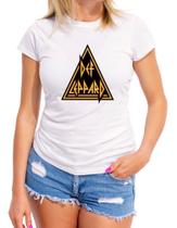 Camiseta Feminina Def Leppard Banda De Rock Show - Baby Look Camiseta Feminina Def Leppard Banda De Rock Show - Baby Look