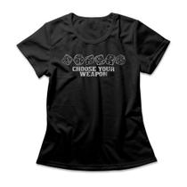 Camiseta Feminina Dice Weapons Camiseta Feminina Dice Weapons
