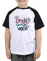 Camiseta feminina dinda amo você blusa camisa presente