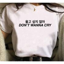 Camiseta Feminina Don't Wanna Cry Seventeen Kpop - Baby Look Camiseta Feminina Don't Wanna Cry Seventeen Kpop - Baby Look