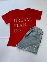 Camiseta Feminina Dream Plan Do Vermelha