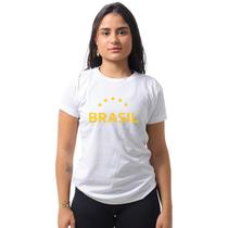 Camiseta Feminina Dry Academia Musculação Tema Copa Brasil