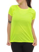 Camiseta Feminina Dry Fit Lisa Básica Poliéster Academia Fitness