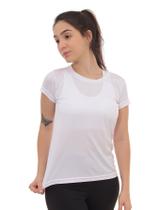 Camiseta Feminina Dry Fit Lisa Básica Poliéster Academia Fitness