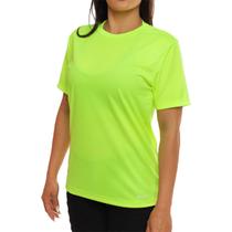 Camiseta Feminina Dry Fit Manga Curta Treino Academia Caminhada Camisa Blusa Esporte Bike