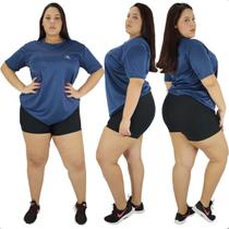 Camiseta Feminina Dry Fit Plus Size Fitness Academia Premium
