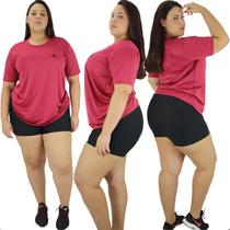 Camiseta Feminina Dry Fit Plus Size Fitness Academia Premium